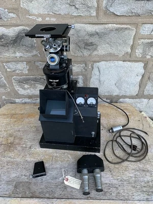 Microscopio metalúrgico invertido industrial Unitron U-11 COMO ESTÁ Foto 1 de 4