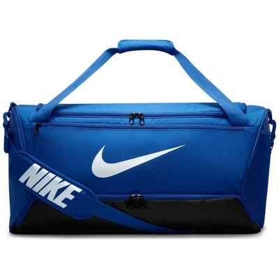 Nike Brasilia 9.5 Bolso de Lona de Entrenamiento Azul Blanco Viaje Unisex DH7710 481 Nuevo Foto 1 de 4