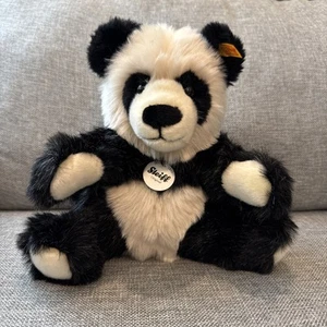 Steiff 60021 Manschli Panda 24 cm Cuddly & Soft Black/White 60021 - Picture 1 of 10