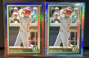 2 Cards- 2025 Donruss Will Clark #64 Rockets & Red/Blue Foil Texas Rangers - Picture 1 of 2