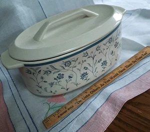 Plato para servir congelador/horno ovalado Lenox Blue Breeze de colección 2,5 cuartos de galón - Imagen 1 de 10