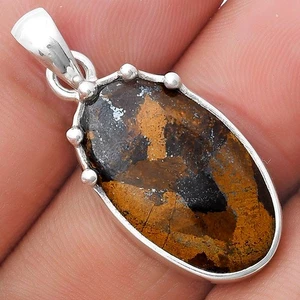 Natürlicher Bronzit 925 Sterling Silber Anhänger Schmuck P-1349 - Bild 1 von 5