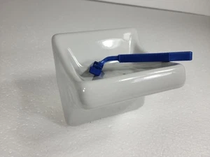 Vintage Silver Gray Ceramic Soap Dish Tray Shower Classic Color 162 Mid Century - Picture 1 of 24