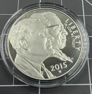 2015-W Proof March of Dimes Franklin Roosevelt Commemorative Silver Dollar 1$ - Picture 1 of 2