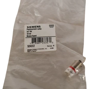 NEW Siemens 52AEE2 LED Lamp 120V AC/DC Red BA9s Base for 30mm Pilot Devices - Picture 1 of 3