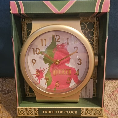 Reloj de Mesa WICKED 8.5" con Precioso Marco Color Dorado NUEVO Foto 1 de 3