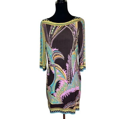 Vestido túnica cachemir beige de Eci 8 estilo retro mediano marrón rosa cambio para mujer Foto 1 de 4