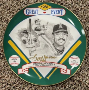 REGGIE JACKSON CALIFORNIA ANGELS Hackett Hand Signed PLATE Limited New BASEBALL - Picture 1 of 3
