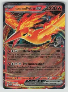 Team Rocket's Moltres ex doble raro SV10: Destined Rivals 031/182 casi nuevo - Imagen 1 de 2