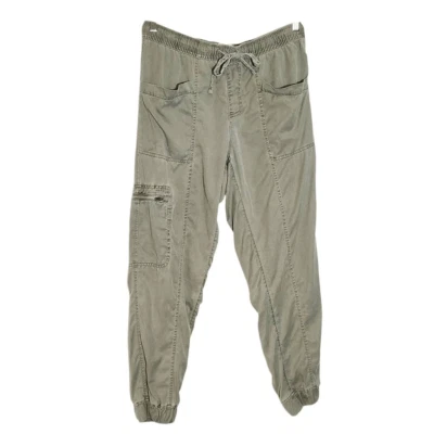 Nicole Miller Green Distressed Jpggers Size Medium Green Cargo Pull-on Joggers - Image 1 of 4