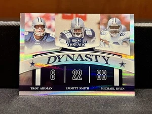 EMMITT SMITH - TROY AIKMAN - IRVIN 2008 Playoff Threads D5 Cowboys DYNASTY /100 - Bild 1 von 2