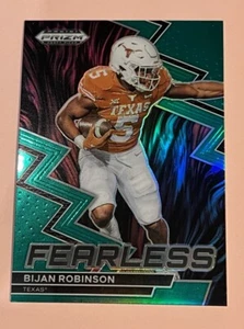 2023 Panini Prizm Draft Picks Bijan Robinson Fearless Green card #F-21 Texas - Bild 1 von 2
