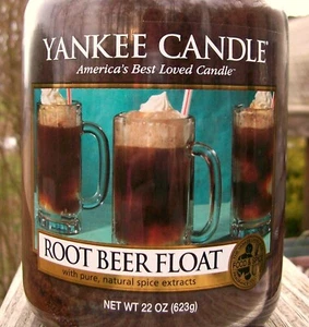 Yankee Candle Retired "ROOT BEER FLOAT" Food~ Large 22 oz.~WHITE LABEL~RARE~NEW - Bild 1 von 4