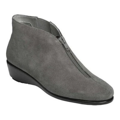 Bota de tornozelo feminina Aerosoles Allowance cinza - Tamanho 7.5 LARGO - Imagem 1 de 4