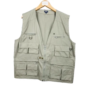 HIOS & CO Gilet Chasse Homme L Beige Multi-Poches Zippé Fonctionnel Utilitaire - Imagen 1 de 5