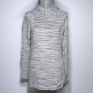 Lululemon Think Fast Hoodie Space Dye Camo White Multi / Silver Spoon Size 8 EUC - Picture 1 of 12