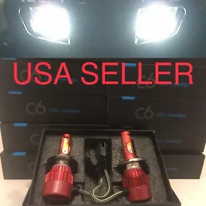 2 H4 Bombillos LED Focos Para Auto Carro Luz De Coche Faros Faro Delanteros 9003 - Picture 1 of 9