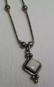 VINTAGE 5 STAR STERLING SILVER LIQUID NECKLACE CREATED OPAL SOUTHWEST - Picture 1 of 11