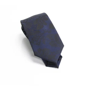 INC Men’s Neck Tie Navy Damask Floral Print Skinny Slim Silk Not Applicable (... - Picture 1 of 1