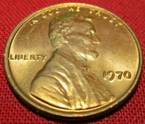 1970 P Lincoln Memorial Cent - Uncirculated - Red Cover