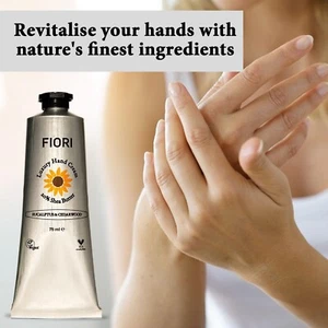 Fiori Hand Cream Shea Butter 75ml Eczema Chapped Hands Sensitive Vegan Handmade - Picture 1 of 8