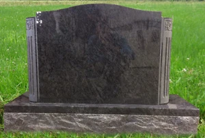 Headstone Granite Monument (30x20x6) Bahama Blue MN-242 - Picture 1 of 6