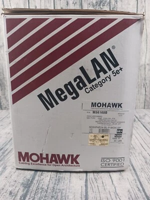 MOHAWK MEGALAN CAT5E+ CABLE BLUE WIRE BULK ETHERNET LAN NETWORK CAT5e+ PRE-OWNED - Image 1 of 4