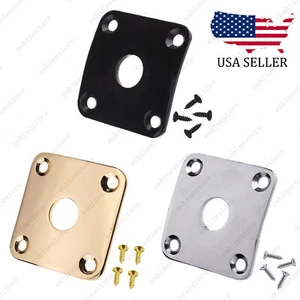 Placa metálica con conector cuadrado de salida de guitarra eléctrica curvada de 1 pieza para Gibson Les Paul - Imagen 1 de 11