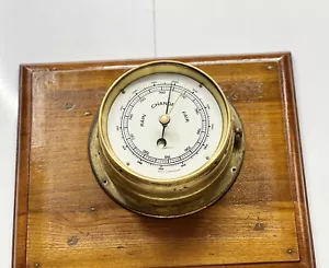 Old Vintage Original Barometer Brass Nautical Ship Instrument - Made in Germany - Picture 1 of 10