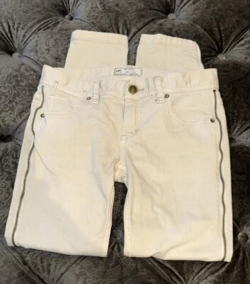 Free People Side Zip Jeans Cream Size 27 - Image 1 of 4