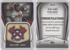 2020 Topps Jumbo Jersey Sleeve Patch Ozzie Albies #JJSP-OA Jumbo Patch