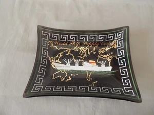 Decorative glass bowl painted World ship Captain M. Lyras - Picture 1 of 10