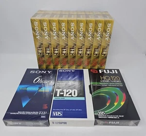 12 Sealed VHS T-120 High Grade Blank Recordable VHS Video Tape Factory Sealed  - Bild 1 von 2