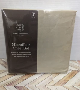 Neu Twin Mikrofaser Laken Set Home Expression JcPenny Raffia - Bild 1 von 3