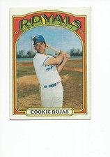 COOKIE ROJAS 1972 Topps Baseball card #415 Kansas City Royals NR MT