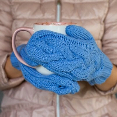 Luvas femininas macias e aconchegantes para clima frio lã malha luvas femininas inverno - Imagem 1 de 4