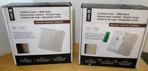2 Classic Accessories Montlake Fade Safe Cushion Slip Cover 21" x 20" x 4 Beige - Picture 1 of 6