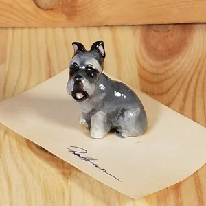 Rare New In Box Ron Hevener's Miniature Schnauzer Dog Figurine Vtg - Swanky Barn - Picture 1 of 12
