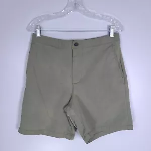 Pantalones Cortos Flexibles Antiguos Azul Marino 7" Entrepierna Integrados Para Hombre Medianos Verde Oliva Cierre de Botones - Imagen 1 de 11