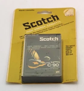 New Vintage SCOTCH 3m HIGH ENERGY C-90 BLANK CASSETTE TAPE (1) (SEALED) NOS - Picture 1 of 3
