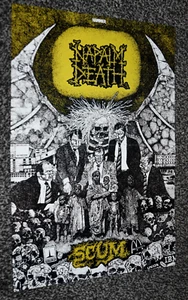 NAPALM DEATH / GODFLESH 11" x 16" original glossy ART magazine 2 side poster - Imagen 1 de 2