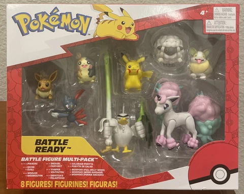 Pokémon Battle Ready 8 Figure Multi-Pack Pikachu Eevee Sneasel Wooloo - NEW!!!! Cover
