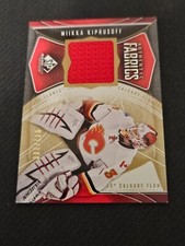 2009-10 SP GAME USED MIIKKA KIPRUSOFF #ed 72/100 AUTHENTIC FABRICS JERSEY