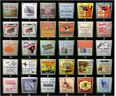 REPRODUCTION 212 Different EMPTY 12 Ga. Full Size Shotgun Shell Boxes $8.00 Each - Image 1 of 4