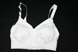 Sujetador de enfermería 24A20 Leading Lady 477 almohadillas extraíbles inalámbricas X-grande XL blanco - Imagen 1 de 2