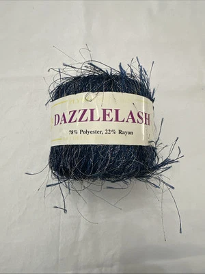 Винтажный моток пряжи DAZZLELASH Plymouth синий металлик 102 - Изображение 1 из 4