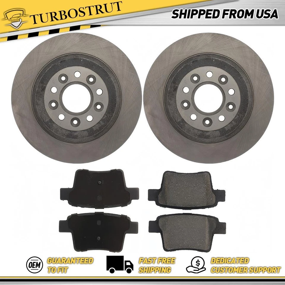 Kit de pastillas de freno de rotores de freno traseros para Ford Five Hundred Freestyle 2005-2007 3,0 L Foto 1 de 2