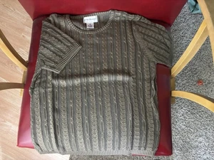 Rena Rowan Damen S leichter Strick gold strukturiert Zopfmuster Shirt Ärmel Pullover - Bild 1 von 6