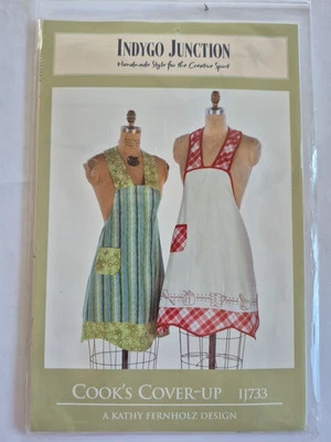 Indygo Junction 2006 Unused Cook's Cover-up Apron Pattern #IJ733 Kathy Fernholz - Image 1 of 2