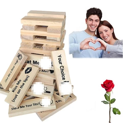 48er Set Wackelturm Pärchenspiel, Lust-Spiel, Erotikspiel Party, Swinger, Frivol - Bild 1 von 4